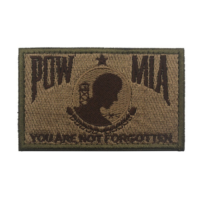 KTX-005075 POW MIA Embroidered Velcro Labels in Multiple Colors and Styles