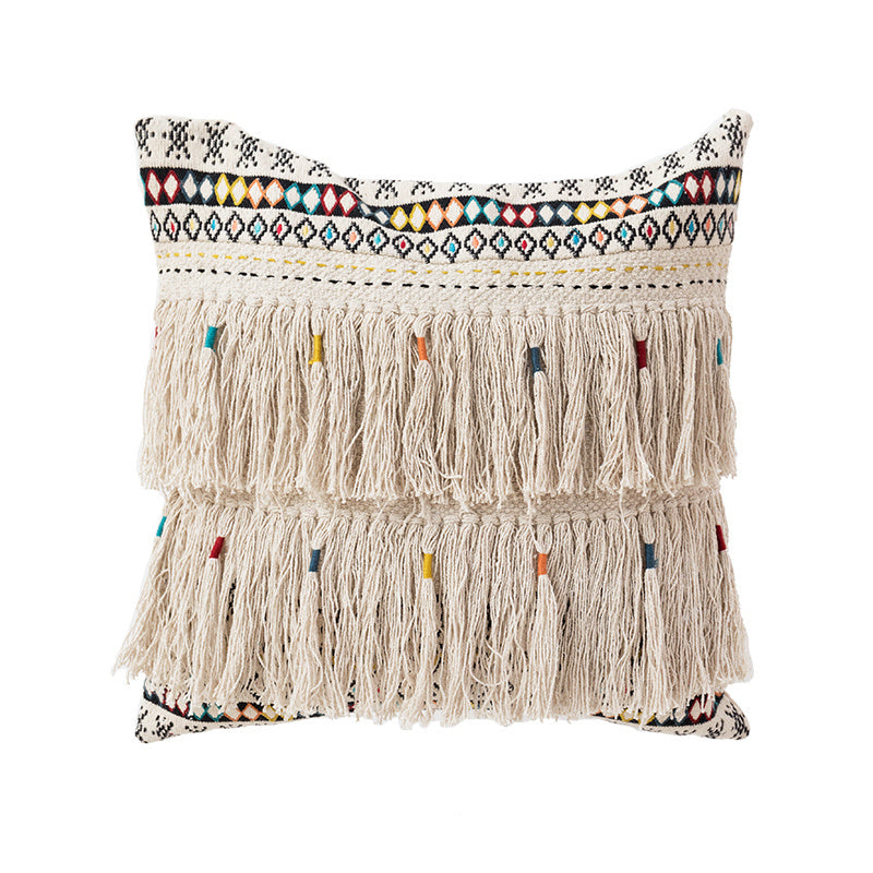 KTX-005523 Bohemian Style Cotton Couch Pillow - Various Sizes Available