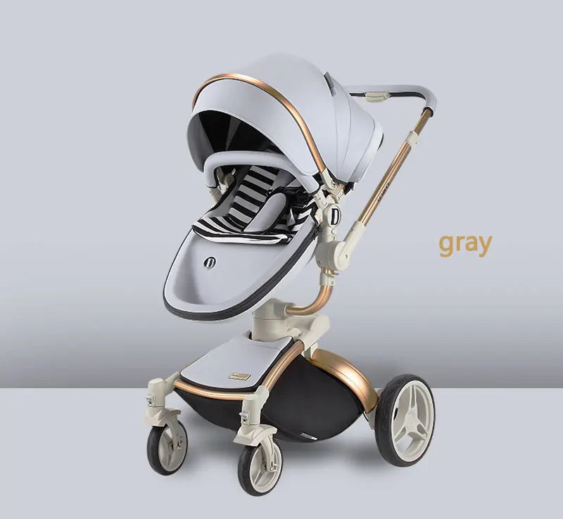 KTX-005587 Comfortable Large Space Foldable Baby Walker Chariot with PU and Aluminium Alloy Frame