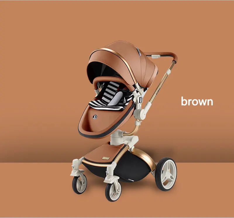 KTX-005587 Comfortable Large Space Foldable Baby Walker Chariot with PU and Aluminium Alloy Frame