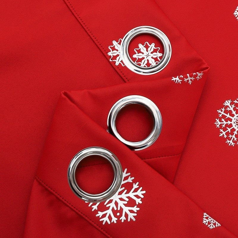 KTX-006099 Hole-Free Snowflake Shade Cloth Curtain - High Shading Polyester - Available in Various Sizes and Colors