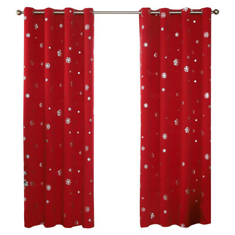 KTX-006099 Hole-Free Snowflake Shade Cloth Curtain - High Shading Polyester - Available in Various Sizes and Colors