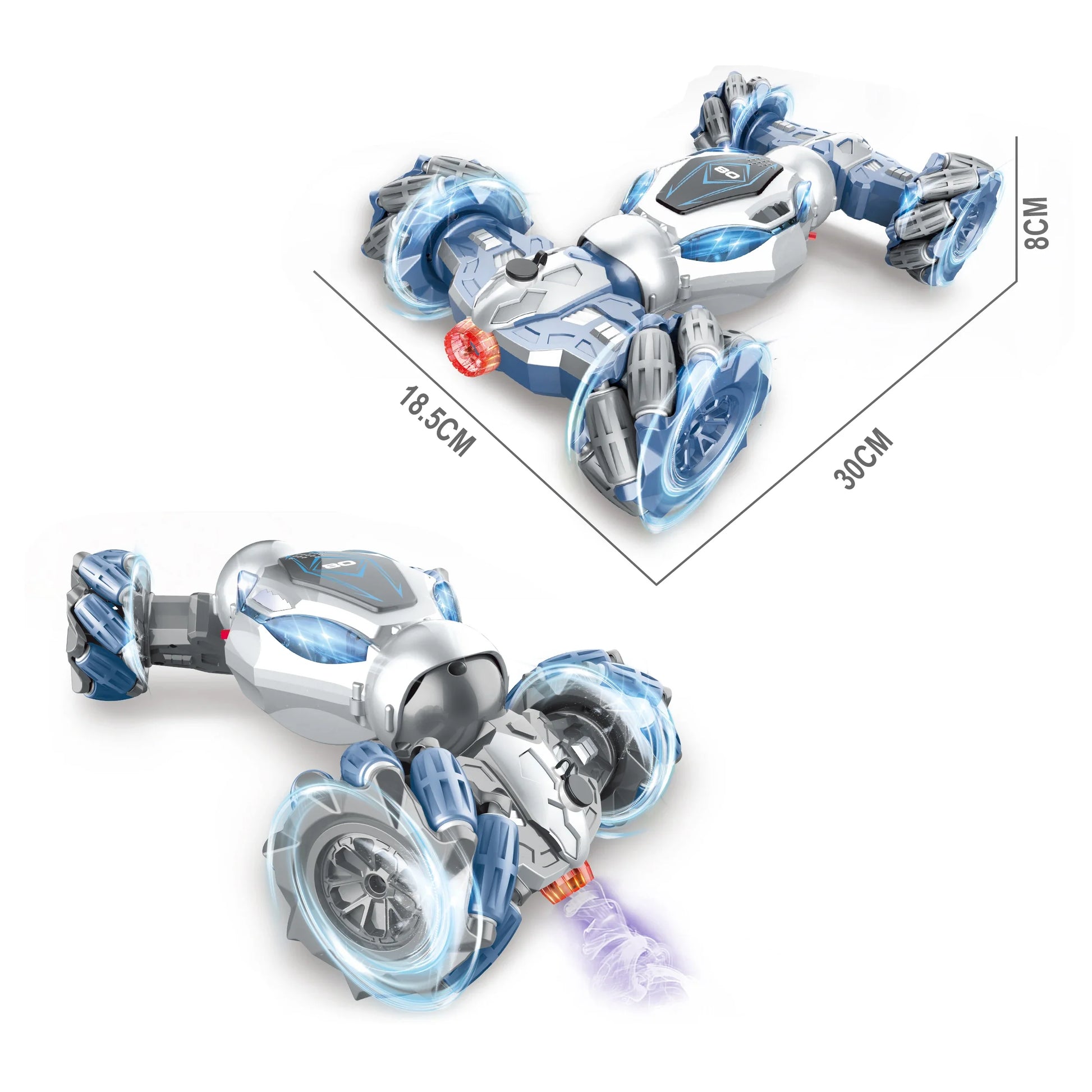 High-Speed 2.4G Stunt Twist RC Car with Lights and Music, Ready to Go, 40-50m Remote Range