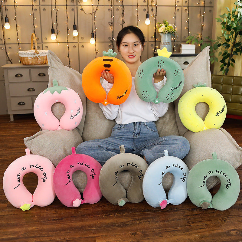 KTX-006675 Cartoon U-Shaped Memory Foam Cervical Pillow for Comfort and Support