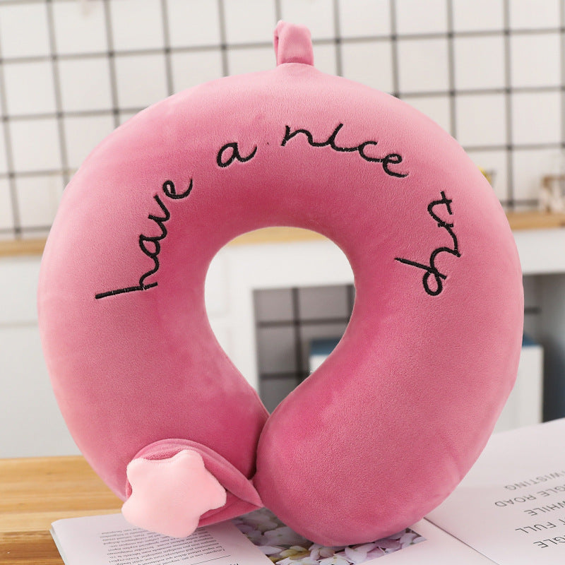 KTX-006675 Cartoon U-Shaped Memory Foam Cervical Pillow for Comfort and Support