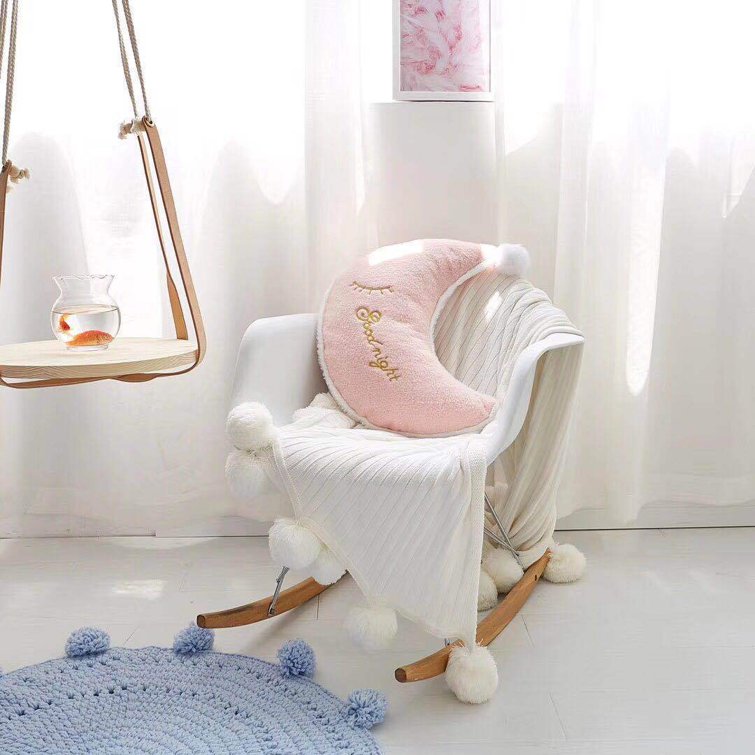 KTX-006995 Crown Lumbar Pillow Cushion - Modern Plush Design with Cartoon Patterns, Multiple Sizes Available