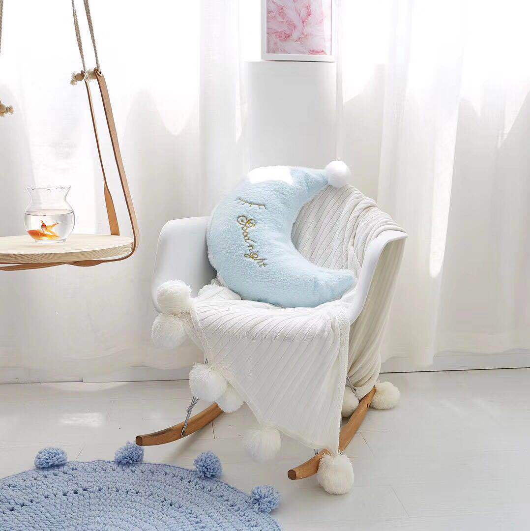 KTX-006995 Crown Lumbar Pillow Cushion - Modern Plush Design with Cartoon Patterns, Multiple Sizes Available