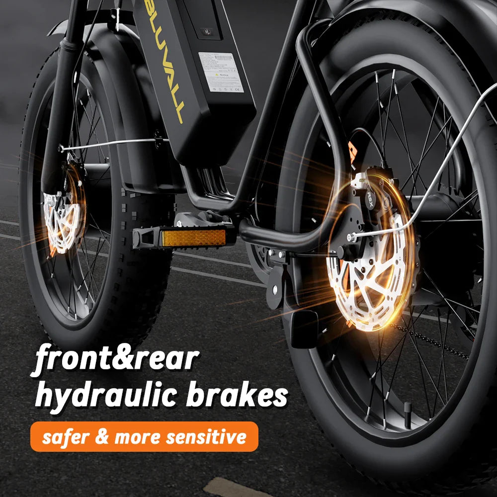 KTX-007251 Long Range 2000W 52V Dual Battery Mountain E-Bike with 20" Fat Tires and Hydraulic Disc Brakes