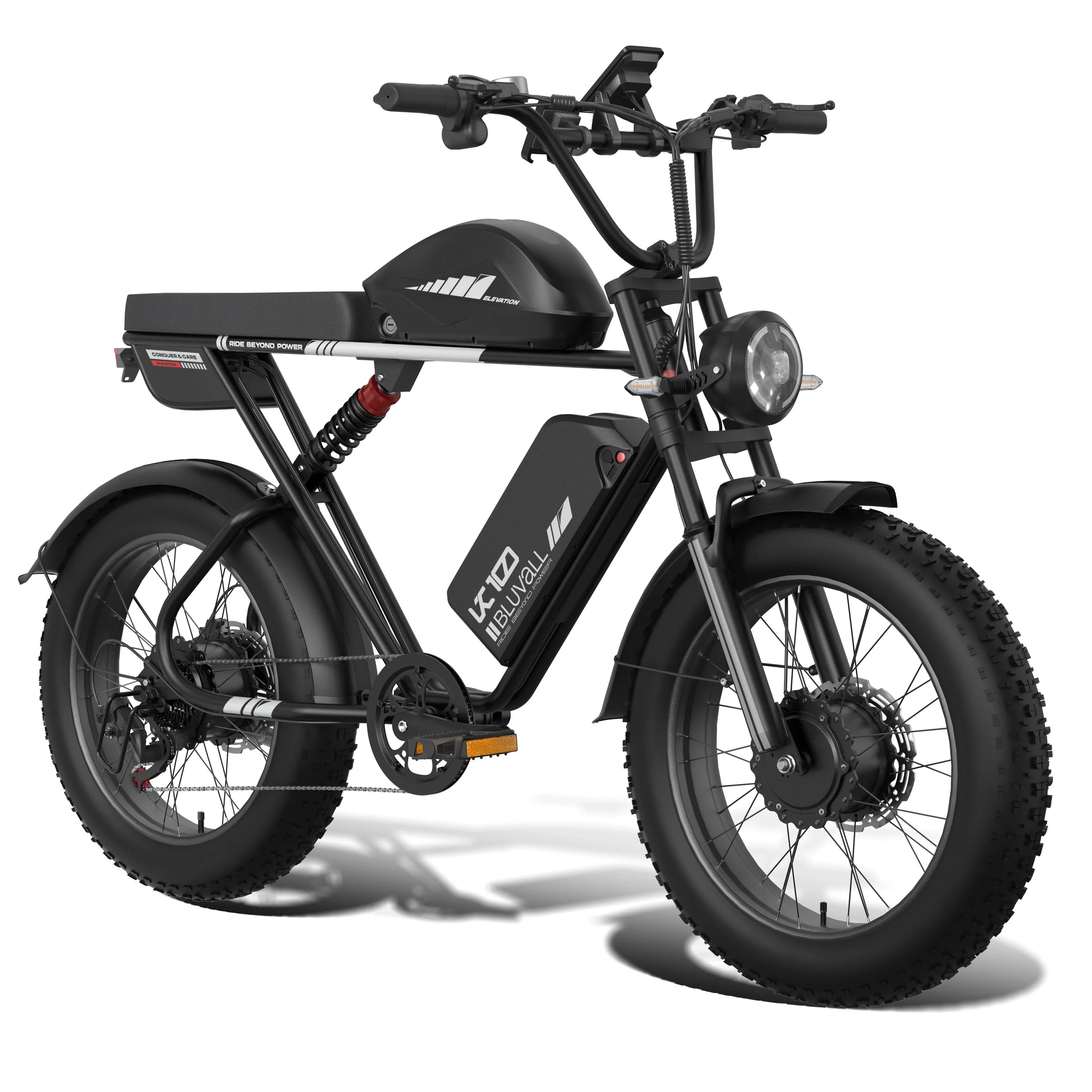 KTX-007251 Long Range 2000W 52V Dual Battery Mountain E-Bike with 20" Fat Tires and Hydraulic Disc Brakes