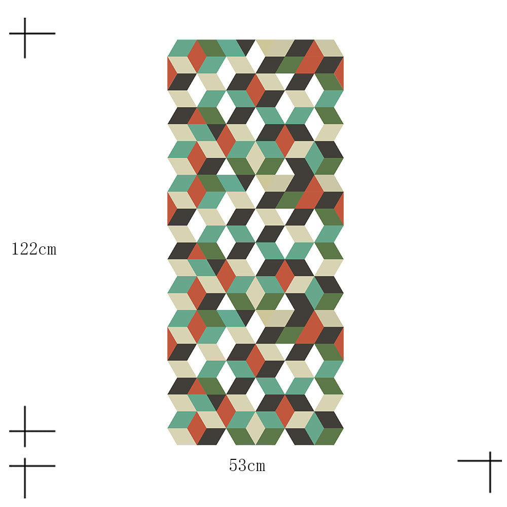 KTX-007251 Self-Adhesive Waterproof PVC Wall Stickers for Smooth Surfaces - 53x122cm