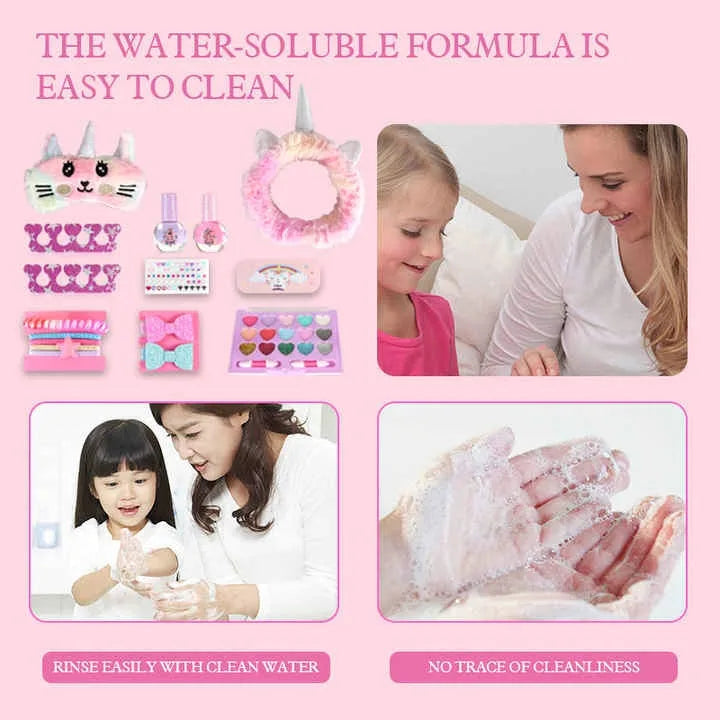 KTX-007379 Kids Makeup Toy Set with Nail Polish and Manicure Accessories for Girls, Ages 2-13