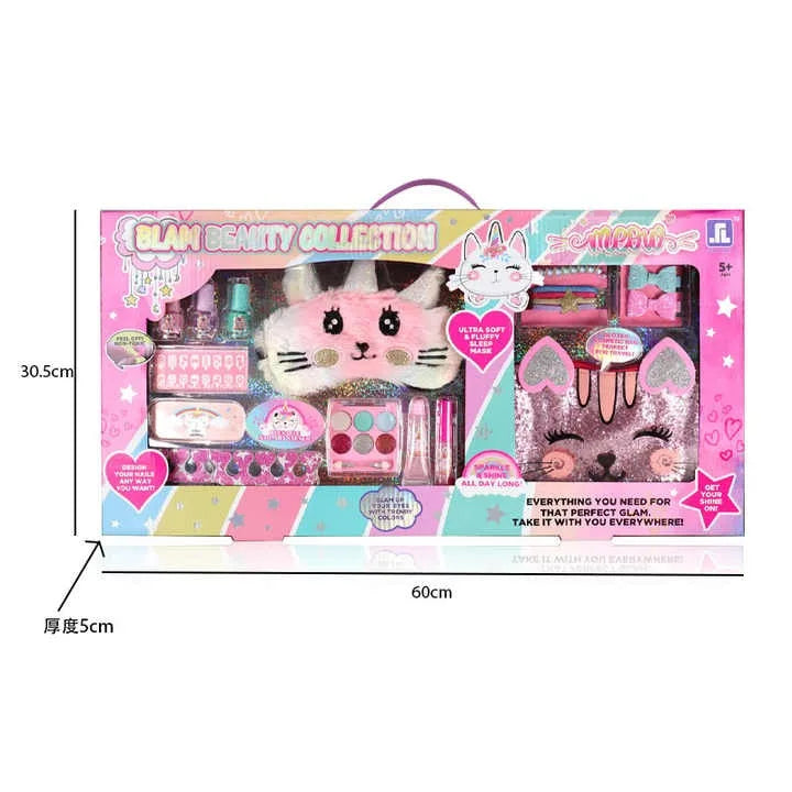 KTX-007379 Kids Makeup Toy Set with Nail Polish and Manicure Accessories for Girls, Ages 2-13