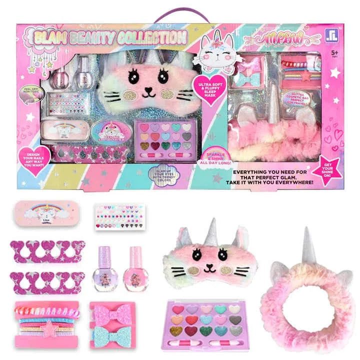 KTX-007379 Kids Makeup Toy Set with Nail Polish and Manicure Accessories for Girls, Ages 2-13