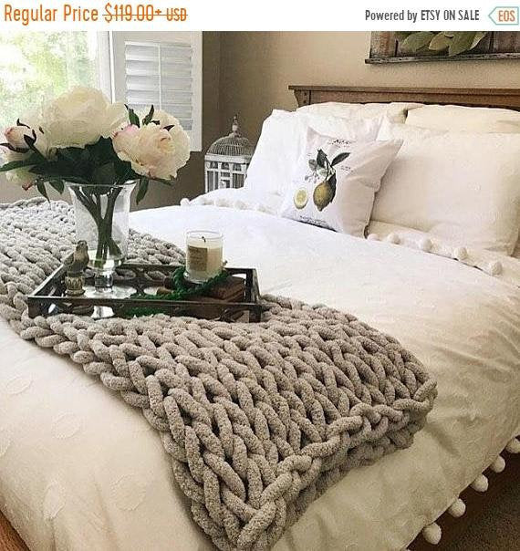 KTX-007699 Coarse Wool Chenille Blanket - Soft, Warm, and Versatile in Multiple Colors