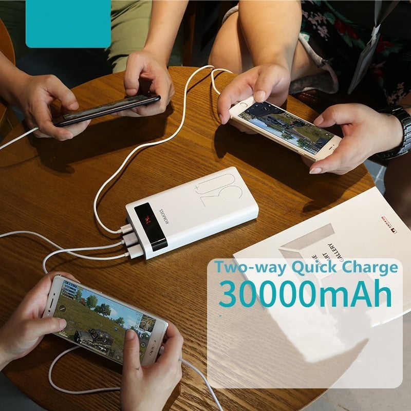 KTX-008083 30000mAh Power Bank with Digital Display and Multi-USB Output, Slim Portable Design