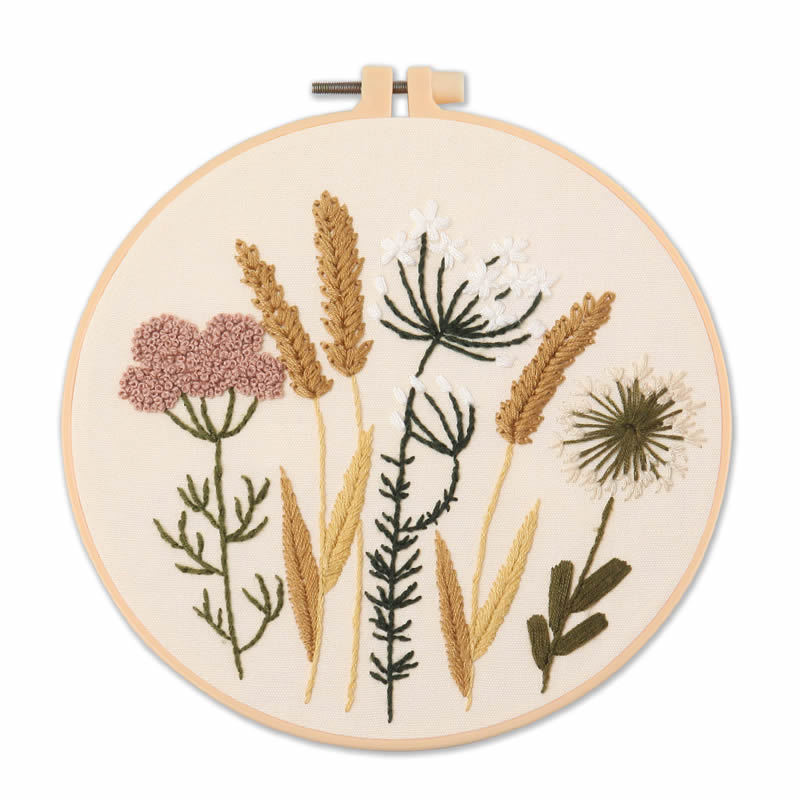 KTX-008531 Embroidery DIY Material Package for Cross Stitch with Plant and Flower Patterns