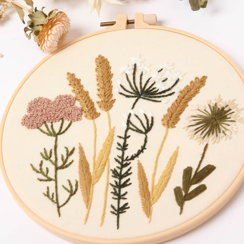 KTX-008531 Embroidery DIY Material Package for Cross Stitch with Plant and Flower Patterns