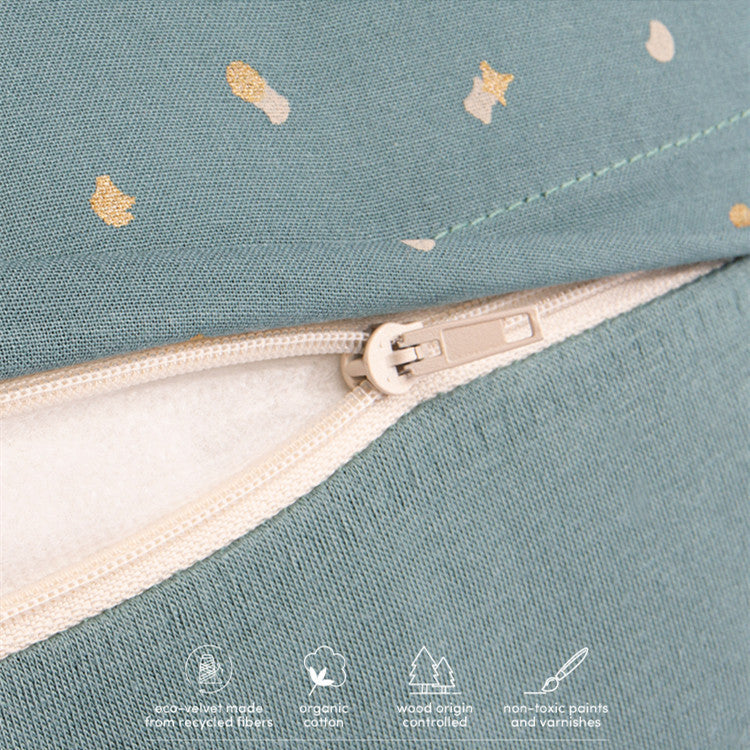 KTX-009299 Organic Cotton Pillow for Children and Pregnant Women, Ergonomic Design, Soft Polyester Filling, 38x170x25cm