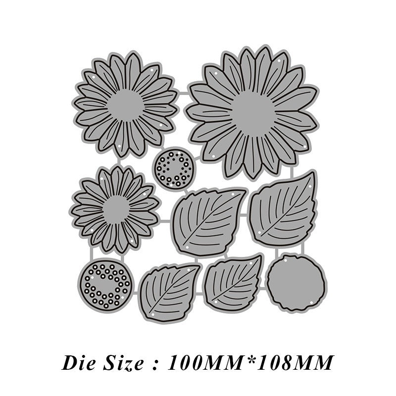 KTX-009683 Flower Combination Carbon Steel Knife Mold for Home Use, 100 x 108mm, European Style