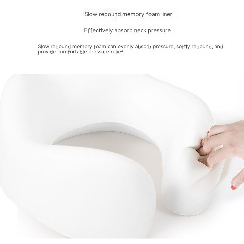 KTX-009811 U-Shaped Memory Foam Pillow with Removable Washable Cover for Travel and Home