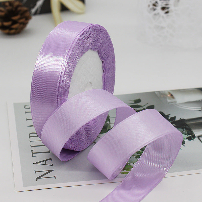 KTX-010835 2cm Wide Glossy Single-Sided Polyester Ribbon - 22m Roll for Cake Decorating and Gift Wrapping
