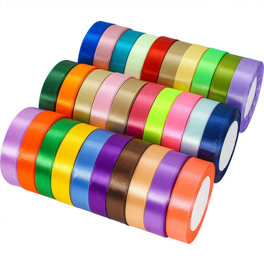 KTX-010835 2cm Wide Glossy Single-Sided Polyester Ribbon - 22m Roll for Cake Decorating and Gift Wrapping