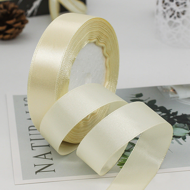 KTX-010835 2cm Wide Glossy Single-Sided Polyester Ribbon - 22m Roll for Cake Decorating and Gift Wrapping