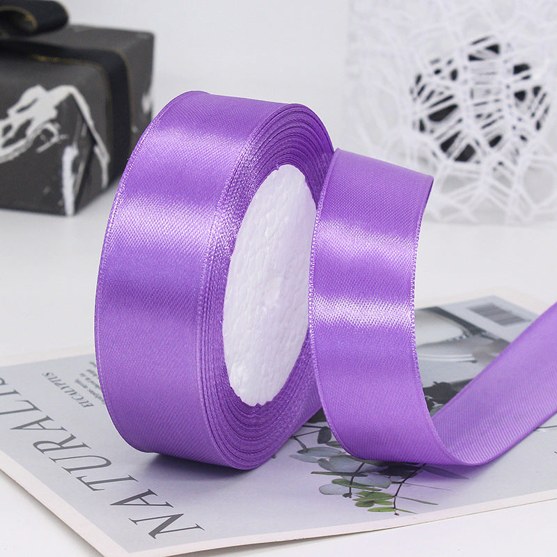 KTX-010835 2cm Wide Glossy Single-Sided Polyester Ribbon - 22m Roll for Cake Decorating and Gift Wrapping