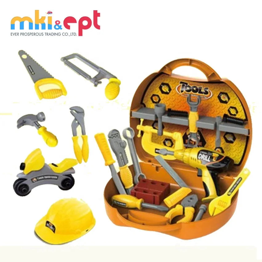 KTX-010835 Kids Handheld Tool Set for Ages 2-7, Electronic Plastic Toy Tool Set