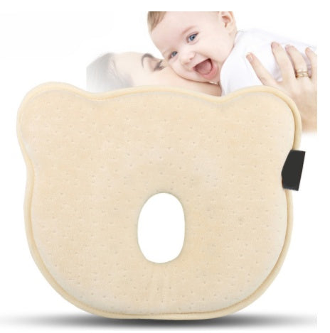 KTX-010835 Memory Foam Anti-Eccentric Baby Pillow for Shaping Head Support, Bear Design, 0-1 Years, 26x22x3cm
