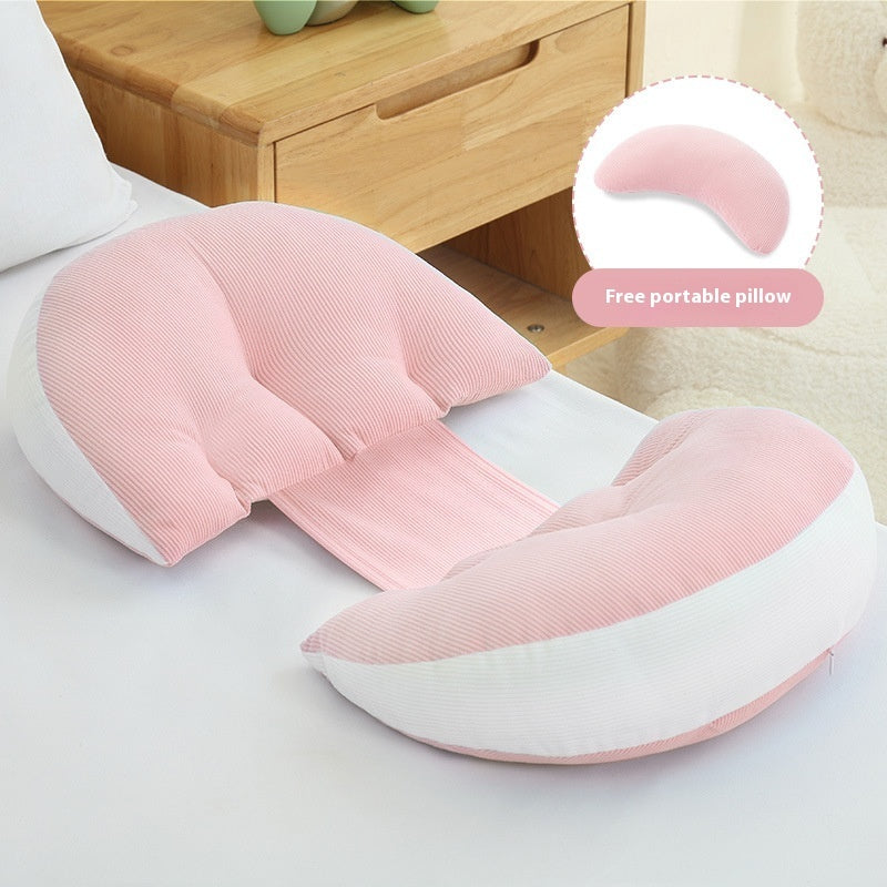 KTX-010963 U-Shaped Pregnancy Pillow with Auxiliary Pillow – Portable Support for Comfort During Sleep