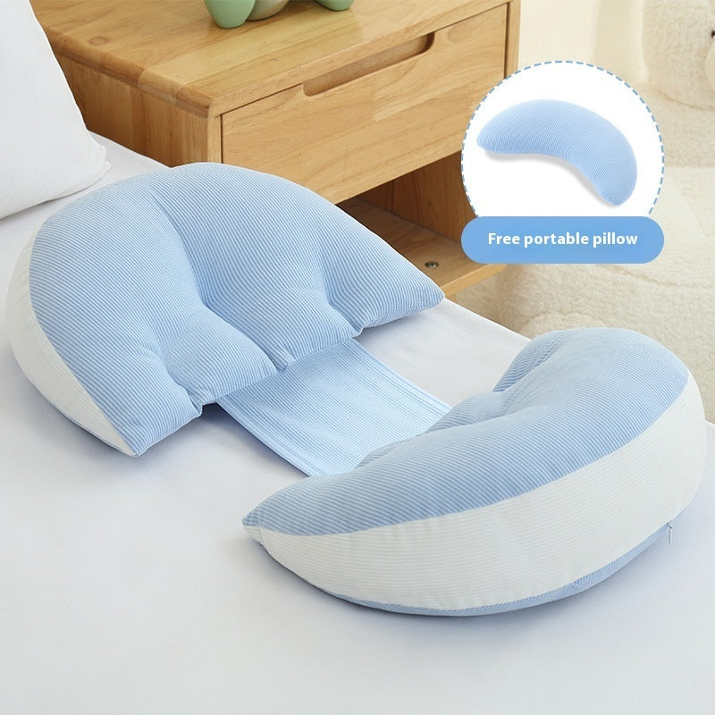 KTX-010963 U-Shaped Pregnancy Pillow with Auxiliary Pillow – Portable Support for Comfort During Sleep