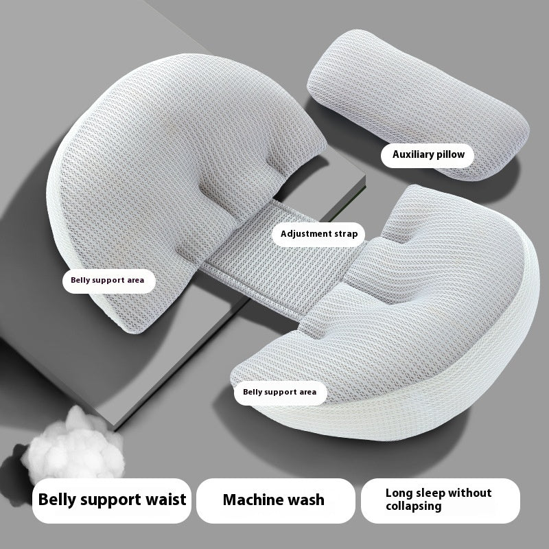 KTX-010963 U-Shaped Pregnancy Pillow with Auxiliary Pillow – Portable Support for Comfort During Sleep
