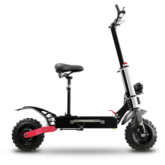 KTX-011027 6000W Dual Motor Foldable Electric Scooter with Seat, Off-Road Capability, 100km Range, Max Speed 85km/h
