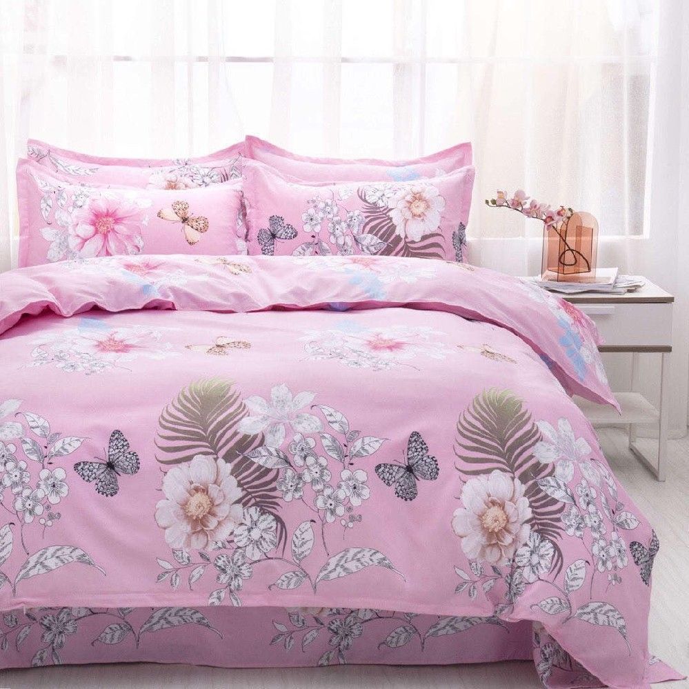 KTX-011155 Four-Piece Duvet Cover Set with Modal Fiber - Includes Quilt Cover and Pillowcases in Various Patterns