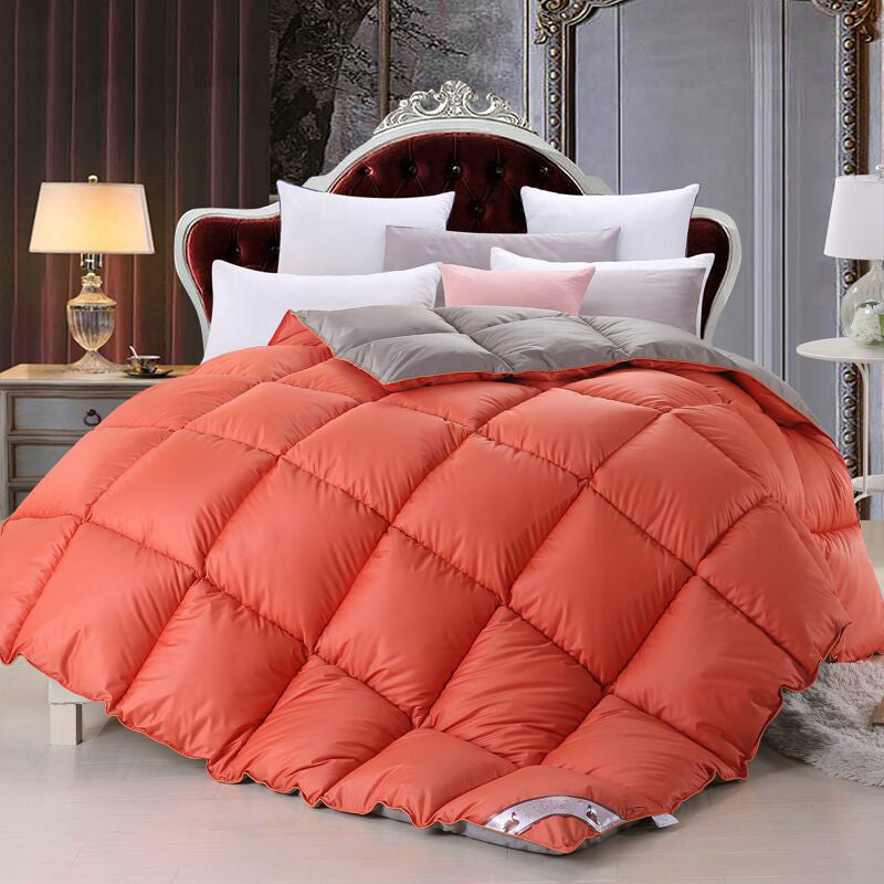 KTX-011475 All-Cotton Goose Down Velvet Quilt with 90% Down Filling and Anti-Feather Fabric