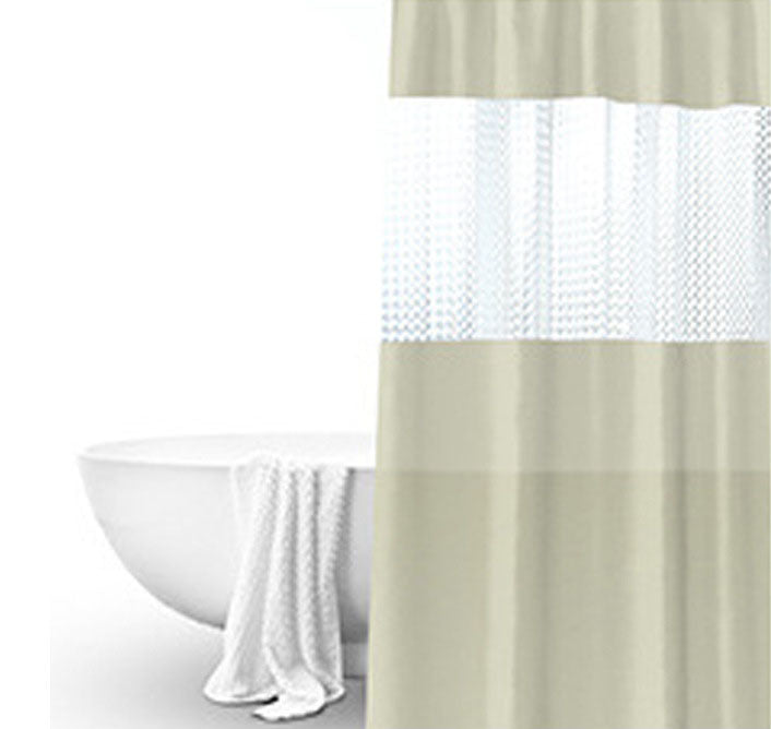 KTX-011859 Translucent Waterproof Mildew Proof Shower Curtain for Modern Bathrooms – 180cm x 200cm, Available in Multiple Colors