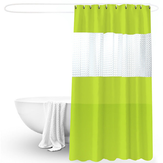 KTX-011859 Translucent Waterproof Mildew Proof Shower Curtain for Modern Bathrooms – 180cm x 200cm, Available in Multiple Colors