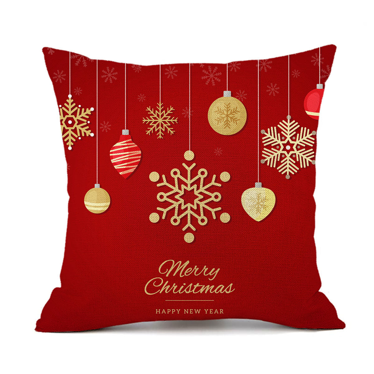 KTX-013587 Christmas-Themed Polyester Pillowcase for Cozy Holiday Decor