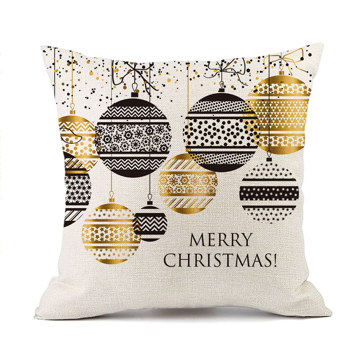 KTX-013587 Christmas-Themed Polyester Pillowcase for Cozy Holiday Decor