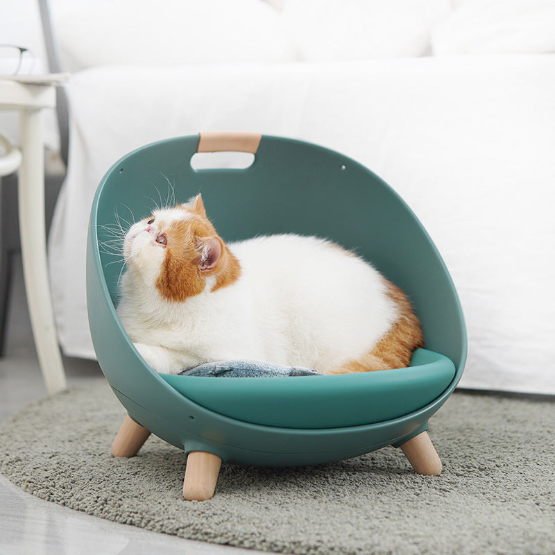 KTX-013587 Cozy Cat Nest for Small Dogs - Four Seasons Plastic Pet Bed in Multiple Colors