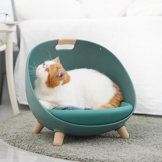 KTX-013587 Cozy Cat Nest for Small Dogs - Four Seasons Plastic Pet Bed in Multiple Colors