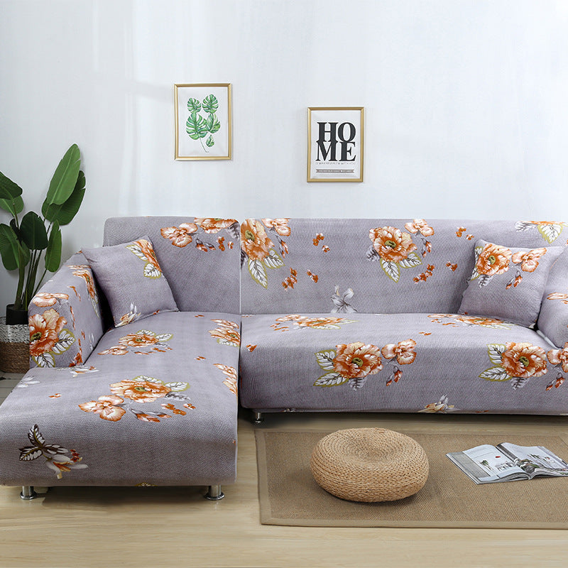 KTX-014291 Stretch Print Sofa Cover in Fashionable Design for Various Sizes