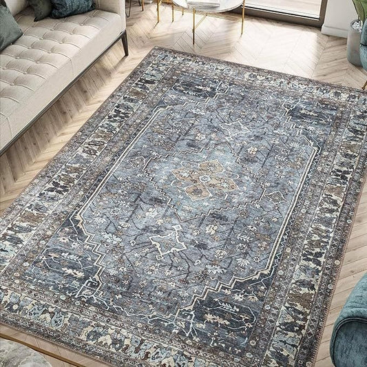 KTX-014355 Bohemian Ethnic Geometric Pattern Crystal Velvet Carpet in Various Sizes