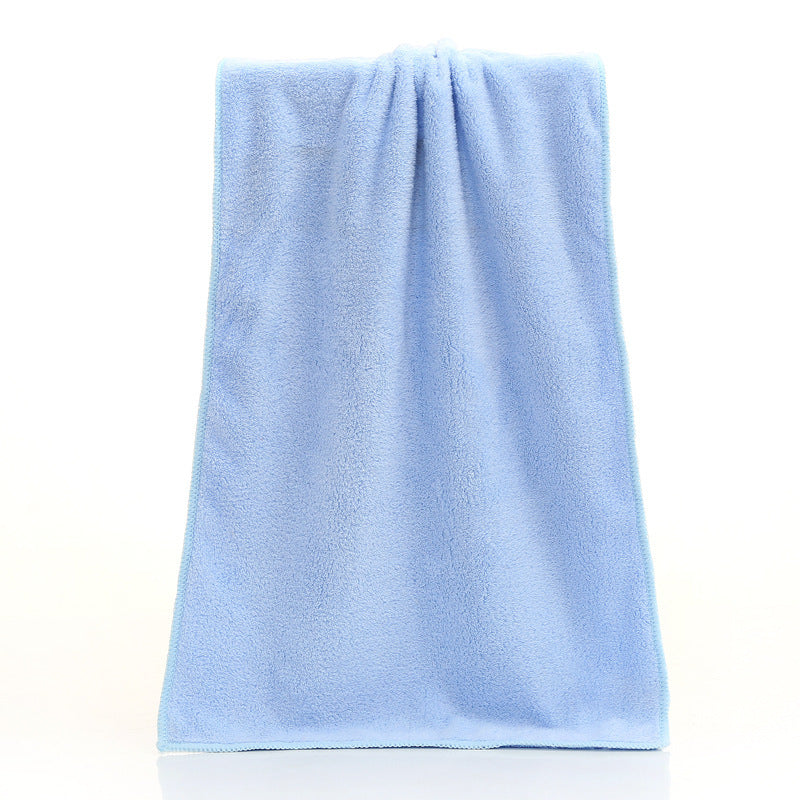 KTX-015187 High-Density Coral Fleece Microfiber Towel - 34x75cm, Polyester Fiber Composition