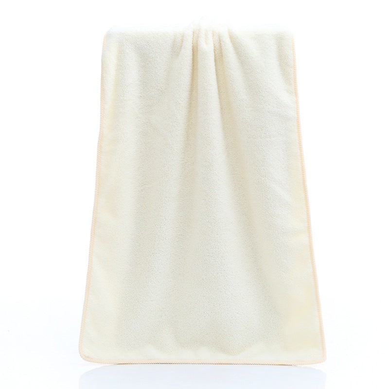 KTX-015187 High-Density Coral Fleece Microfiber Towel - 34x75cm, Polyester Fiber Composition