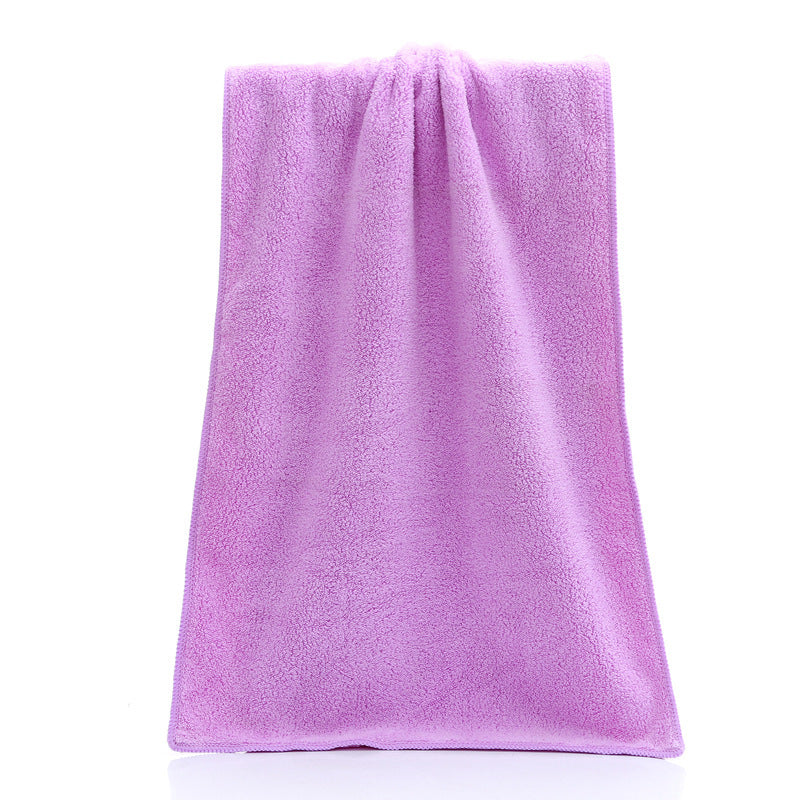 KTX-015187 High-Density Coral Fleece Microfiber Towel - 34x75cm, Polyester Fiber Composition