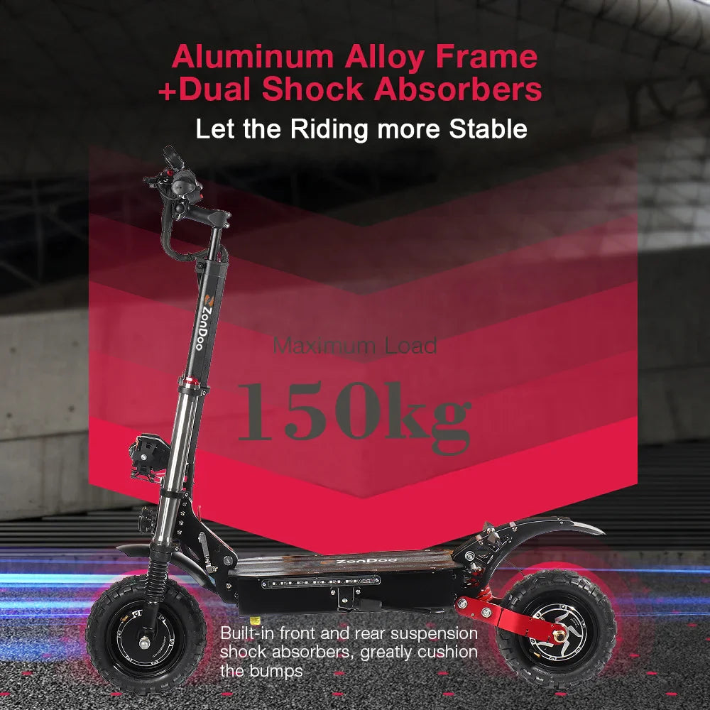 KTX-015635 Dual Motor Electric Scooter 5600W, 60V 38Ah Battery, Max Speed 95km/h, Foldable, Aluminium Alloy, Range 90-110km