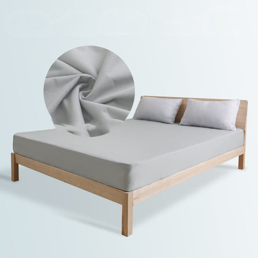 KTX-015763 Solid Color Waterproof Machine Washable Bed Sheet - Knitted Nursing Pad, Available in Multiple Sizes