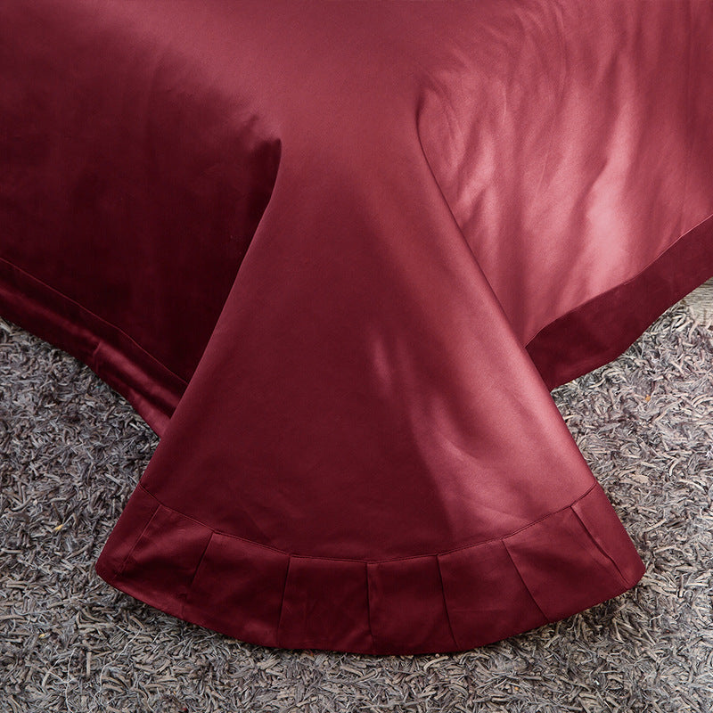 KTX-016531 Four-Piece Cotton Embroidery Bedding Set - Personalized Duvet Cover & Bed Sheet with Pillowcases